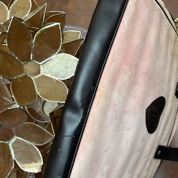 Vintage Y2K Juicy Couture Velour Messenger Laptop Bag Pink Velour.. - Picture 9 of 11